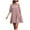 Pink, variant on Antinious Women Short Sleeve Puff Sleeve Solid Loose Casual Lightweight Dress