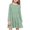 Mint Green, variant on Arshiner Girls Long Sleeve Dress Fall Cotton Crewneck Tiered Ruffle Swing Solid Casual Midi Dresses