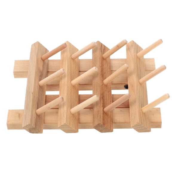 Wooden Folding Beech Thread Rack for Sewing Quilting in Beige Color Freestanding or Wall Mountable