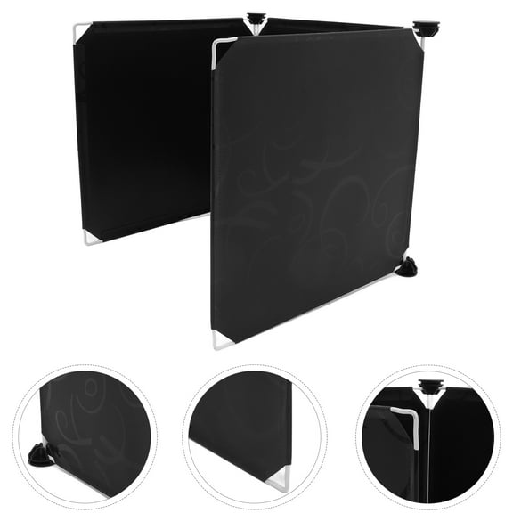 WRITWAA 3-Pack Litter Box Splash Guard, Black PP Plastic, Easy to Clean, Fits Most Cat Litter Boxes for Home Use