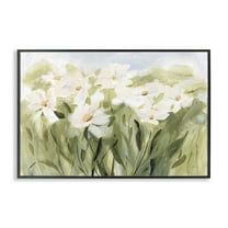 Stupell Industries Daisy Meadow View Botanical & Floral Painting Black Framed Art Print Wall Art, 18 x 12