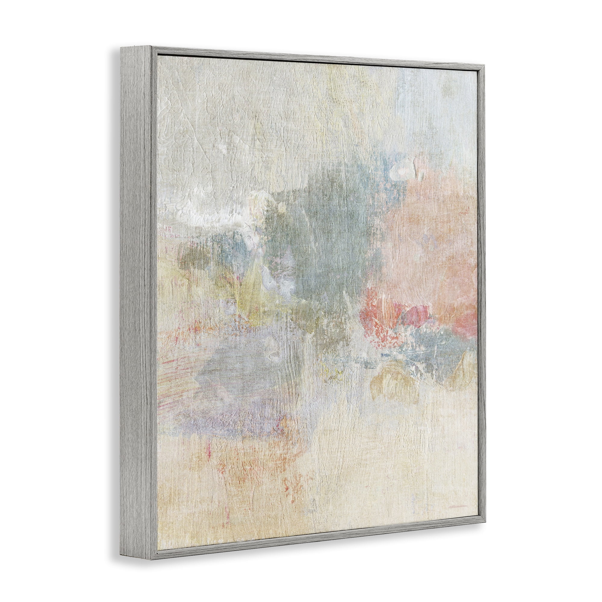 Stupell Industries Soft Ombre Abstraction Abstract Painting Gray Framed Art Print Wall Art, 11 x 14