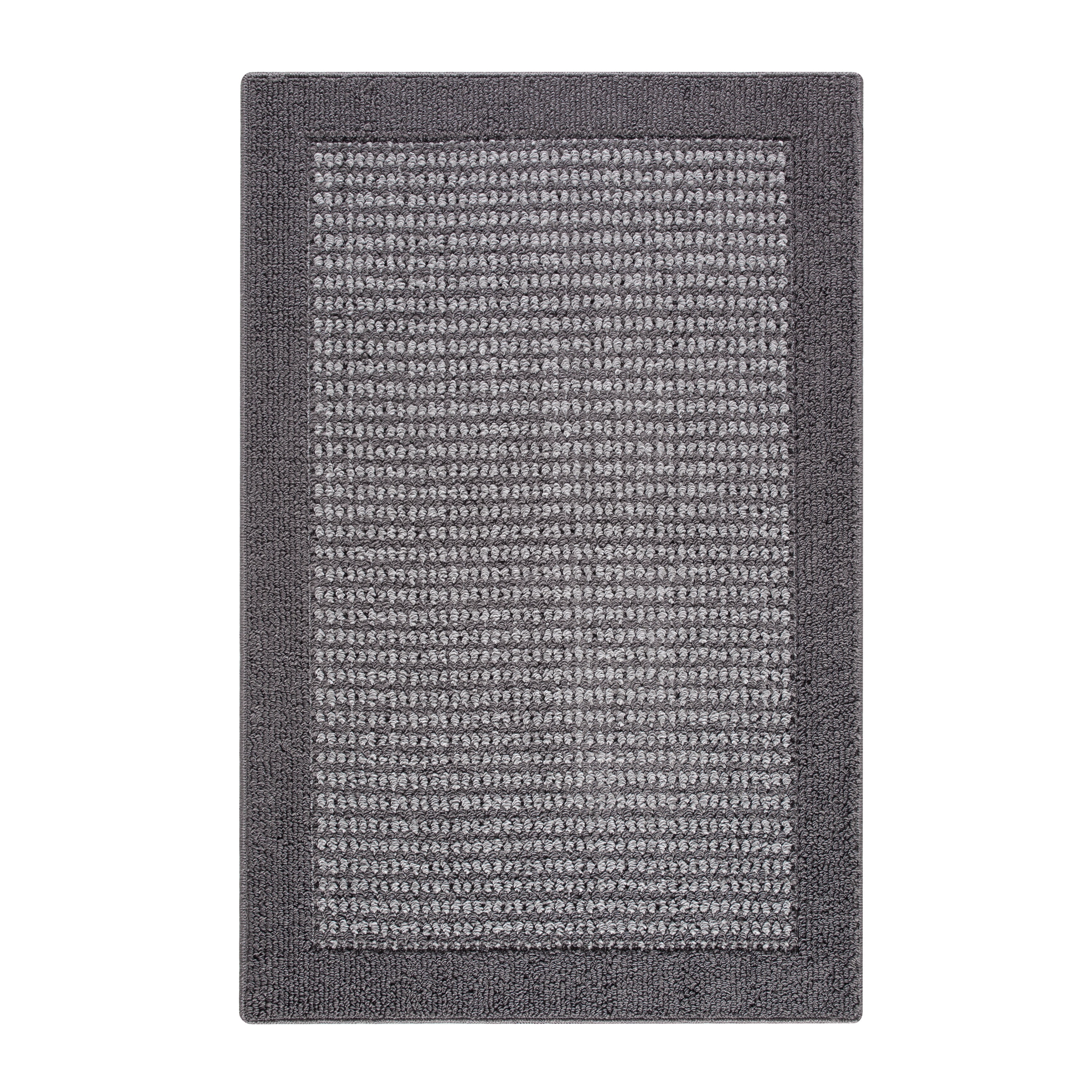 Mainstays Machine Washable Faux Sisal Area Rug, Gray, 1'8" x 2'10