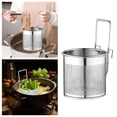 thumbnail image 2 of Fondue Chinoise Filet en Acier Inoxydable Passoire Suspendue pour Cuisines Fêtes Pique-Niques Petite Friteuse avec Mini Friteuse et Marmite avec Pinces et Couvercle pour 1 2 Personnes, 2 of 9