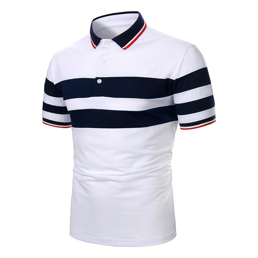 striped polo shirt short sleeve