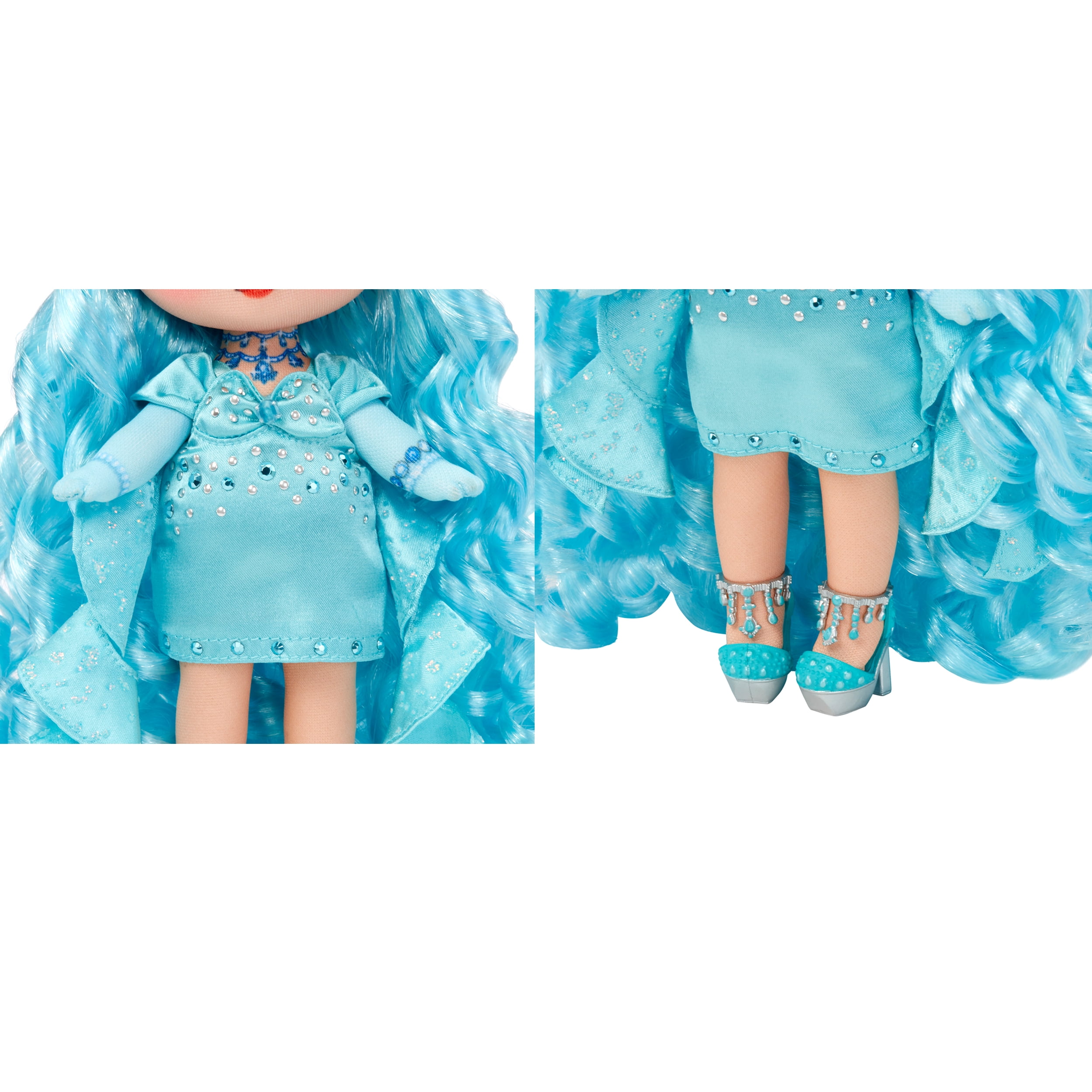 Na Na Na Surprise Sweetest Gems Marina Tealstone 7.5" Fashion Doll Aquamarine Birthstone-Inspired with Blue Hair, Charmeuse Dress and Brush, Poseable, Great Toy Gift for Kids Girls Boys Ages 5 6 7 8+