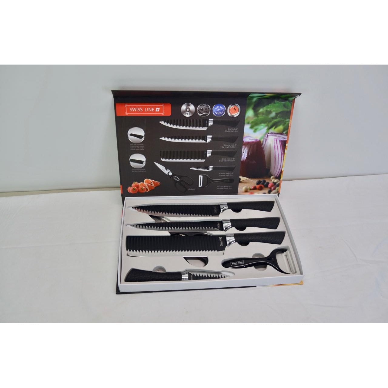 Swiss Line 6 PCS Kitchen Knife Set Walmart