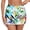 Leaf Print, variant on RELLECIGA Women's High Waisted Swim Skirt Sporty Skort Bathing Suit Skirt Black Swimsuit Skirt Tankini Bottoms with Shorts