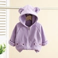 thumbnail image 2 of Baby Jacket with Hooded Soft Lightweight Cute Printed Solid Cute Outwear Baby for Baby 4-5 Years, 2 of 4