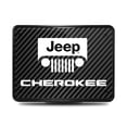 thumbnail image 2 of Jeep Cherokee UV Graphic Carbon Fiber Look Metal Face-Plate on ABS Plastic 2 Tow Hitch Cover, 2 of 7