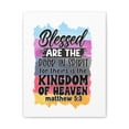 thumbnail image 2 of Scripture Walls Matthew 5:3 Kingdom of Heaven Colored Bible Verse Canvas Christian Wall Art Ready to Hang Unframed, 2 of 13