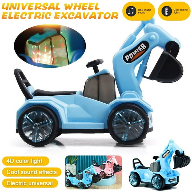 YOPTOP Robot Electric Car Play Vehicle, with Lights & Real Sounds,Blue