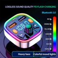 thumbnail image 3 of compatible Q5 3.1A USB+PD Bluetooth Car Charger Car FM Transmitter Colorful Lighting_Perfect Gift, 3 of 4