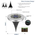 thumbnail image 2 of Solar Ground Lights,8 LED Disk Lights Solar Powered Waterproof Garden Pathway Outdoor in-Ground Lights with Light Sensor (Bright White 4 Packs), 2 of 7
