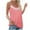 Pink womens tops summer, variant on USSUMA Womens Summer Tops and Blouses Trendy V Neck Flowy Color Block T-Shirts for Women Dressy Casual Sleeveless Spaghetti Strap Camis Shirt Tunics Plus Beach