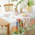 thumbnail image 3 of Easter Table Cloths Rectangle 60 x 84 Inch Cute Bunny Eggs Flower Butterfly Watercolor Rabbits Tablecloth, Washable Table Cover for Spring, Parties, Banquet, Picnic, Dining Decoration, Colorful, 3 of 5