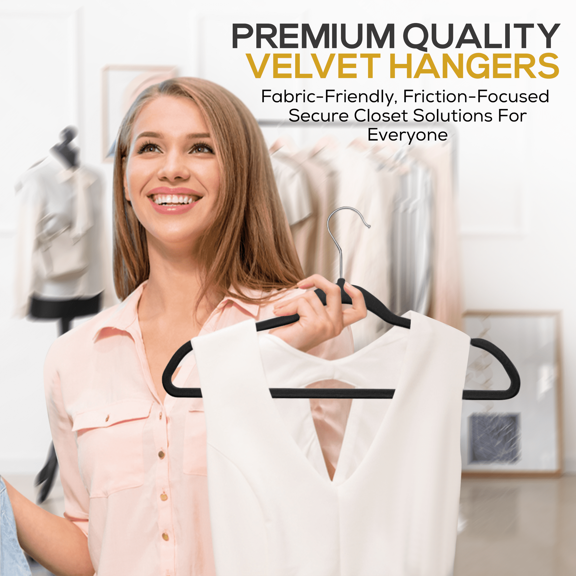 Techzoo Premium Black Velvet Hangers 15 Pack - Space Saving Felt Hanger, Non Slip Clothes Hangers for Closet, Heavy Duty Hanger for Coats, Shirts & Pants, 360° Swivel Hook, Hold Up to 10 lbs