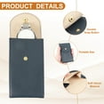 thumbnail image 3 of Uxcell 2 Pcs Bolsa de Reloj de Cuero, 5.1 x 2.8" Funda de Viaje Portátil para Almacenamiento de Joyería, Bolsa de Almacenamiento para un Solo Reloj para Hombres y Mujeres con Botón a Presión, Azul, 3 of 6