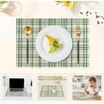 thumbnail image 5 of Sage Green Buffalo Plaid Placemats Set of 4 Check Dining Table Mats,Non-Slip Washable Farmhouse Kitchen Table Placemats for Indoor Outdoor Party Wedding Decoration,12x18 inch, 5 of 6