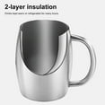 thumbnail image 6 of Virwir Stainless Steel Insulated Coffee Mugs Double Wall Coffee Cups with Spill Resistant Lid & Strong Handle Shatterproof Cups 420ml, 6 of 14