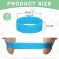 thumbnail image 2 of 10Pcs Silicone Rubber Bands Non-slip 1.22 Inch Flat for Books, Light Blue, 2 of 6