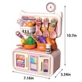 thumbnail image 3 of Pink Childrens Cooking Center Toy With Mini Stove, Pot And Pan, Pretend Culinary Activity Set For Role Play, 3 of 7