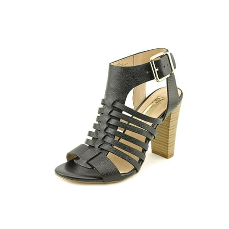 INC International Concepts Womens Clarre Leather Open Toe Black Size 75 INC International Concepts Womens Clarre Leather Open Toe Black Size 75