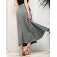 thumbnail image 3 of Doublju Women's Slit Front Color Buttoned Closure Maxi Skirt With Plus Size, 3 of 5