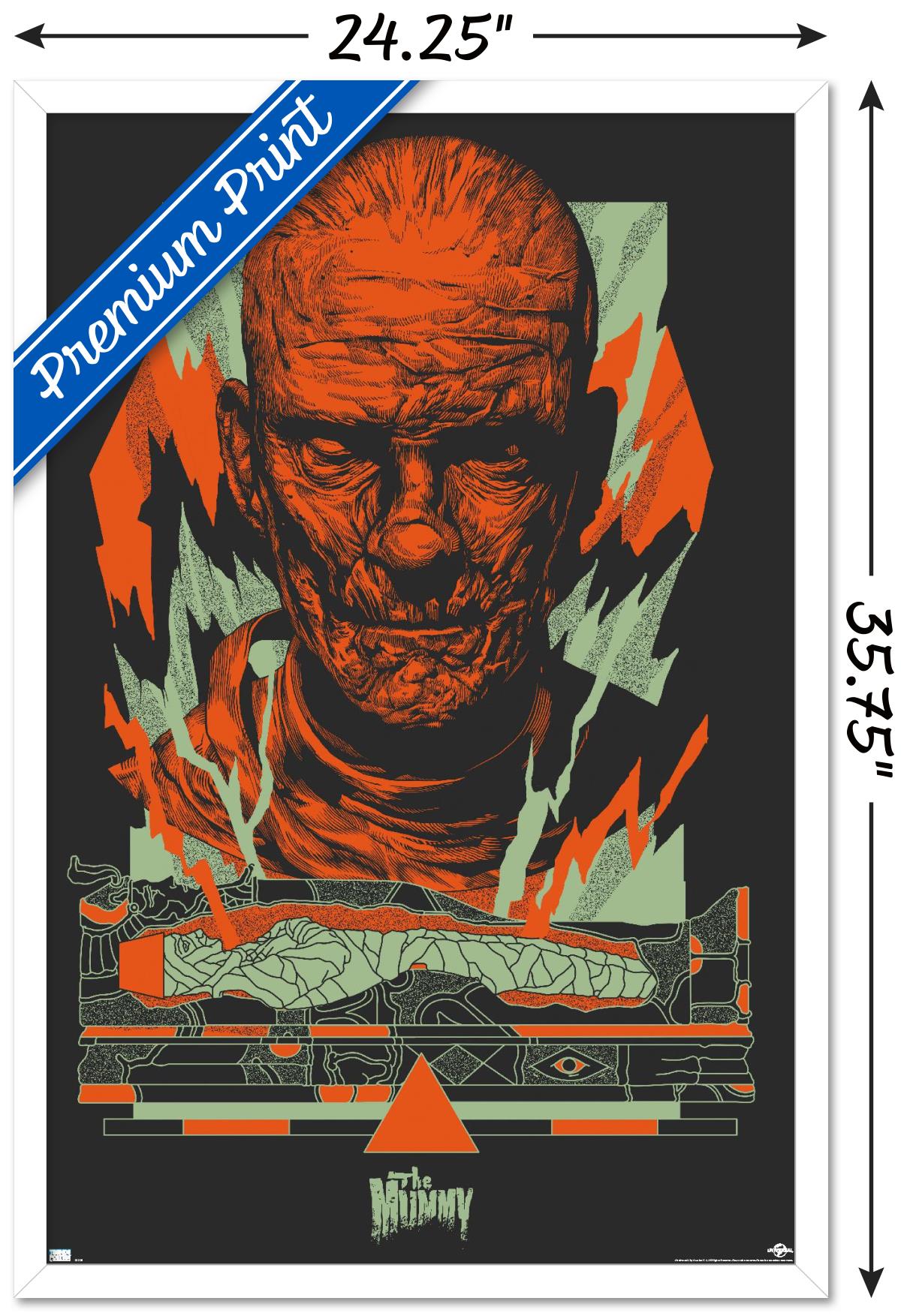 The Mummy - Illustration Wall Poster, 22.375" x 34" Framed