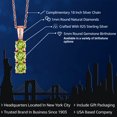 thumbnail image 2 of Gem Stone King 1.54 Ct Round Green Peridot and Diamond 18K Rose Gold Plated Silver Pendant, 2 of 6