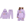thumbnail image 3 of KidS Girls Jesus Loves You Sweatshirt Long Sleeve Comfy Graphic Hoodies Loose Pullover and Jogger Sweatpants 2 Piece Fall Winter Clothes Girl Hoodies 4-5 Years Cute&nbsp;Boys Girls&nbsp;Clothing, 3 of 6