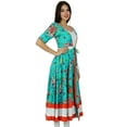 thumbnail image 2 of Bimba Womens Drawstring Waist Anarkali kurta Kurti Printed Cotton Kurti, 2 of 8