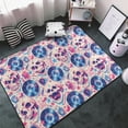 thumbnail image 3 of blue record rock Skull Shaggy Area Rug, Rugs for Living Room Bedroom Non Slip Door Mat Indoor Carpet Machine Washable Nursery Home Decor Floor Mats for Entryway 60x39in-#, 3 of 5