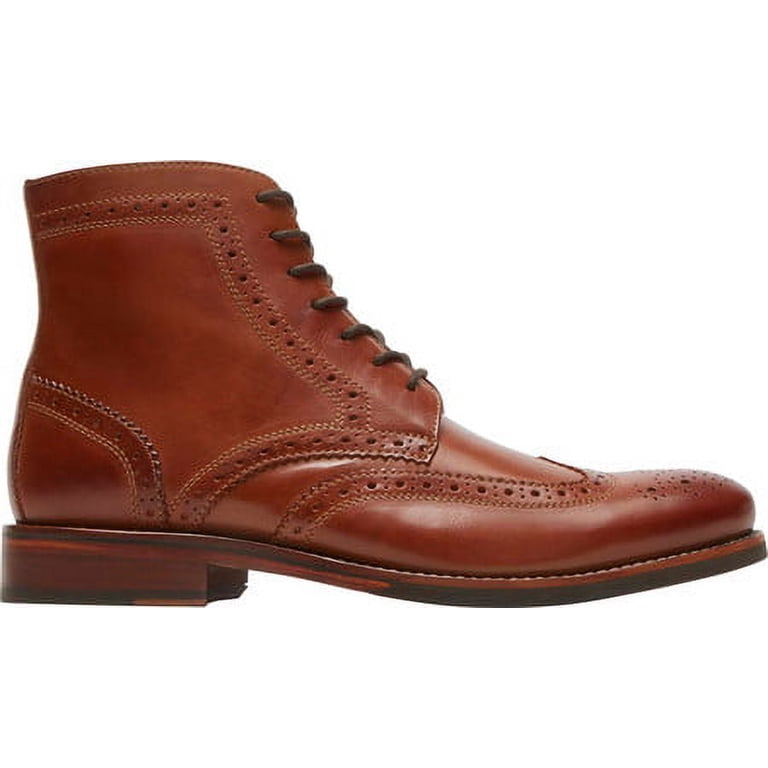 Rockport Brown Leather Wyatt Wingtip Boots Rockport Mens Wyatt Wingtip Boot - Walmart.com main image 3