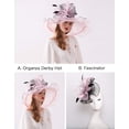 thumbnail image 2 of Women Organza Fascinator Hat Floral Tea Party Wedding Hat, 2 of 6