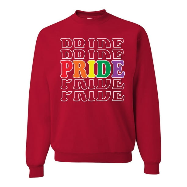 Rainbow Lgbtq Gay Pride Repeated Lgbt Pride Unisex Crewneck Graphic Sweatshirt Red Large Walmart Com Rainbow Lgbtq Gay Pride Repeated Lgbt Pride Unisex Crewneck Graphic Sweatshirt Red Large Walmart Com