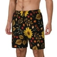 thumbnail image 2 of Fotbe Fall Sunflowers Leaves Men’s Swim Trunks Quick Dry Swim Shorts Board Shorts with Mesh Lining-Large, 2 of 9