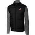 thumbnail image 2 of Men's Cutter & Buck Black Arizona State Sun Devils Vault Big & Tall Stealth Hybrid Quilted Full-Zip Windbreaker Jacket, 2 of 3