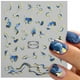 thumbnail image 2 of Línea de onda dorada 3D pegatina de uñas mármol azul geometría abstracta arte de uñas deslizadores calcomanías de revestimiento francés plateado decoraciones de manicura, 2 of 4
