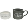 thumbnail image 6 of Pavilion - Love You Mimi - 4 Oz Candle & 10.8 Oz Mug Gray & Cream Neutral Stackable To: From: Tag Gift Set, 6 of 14