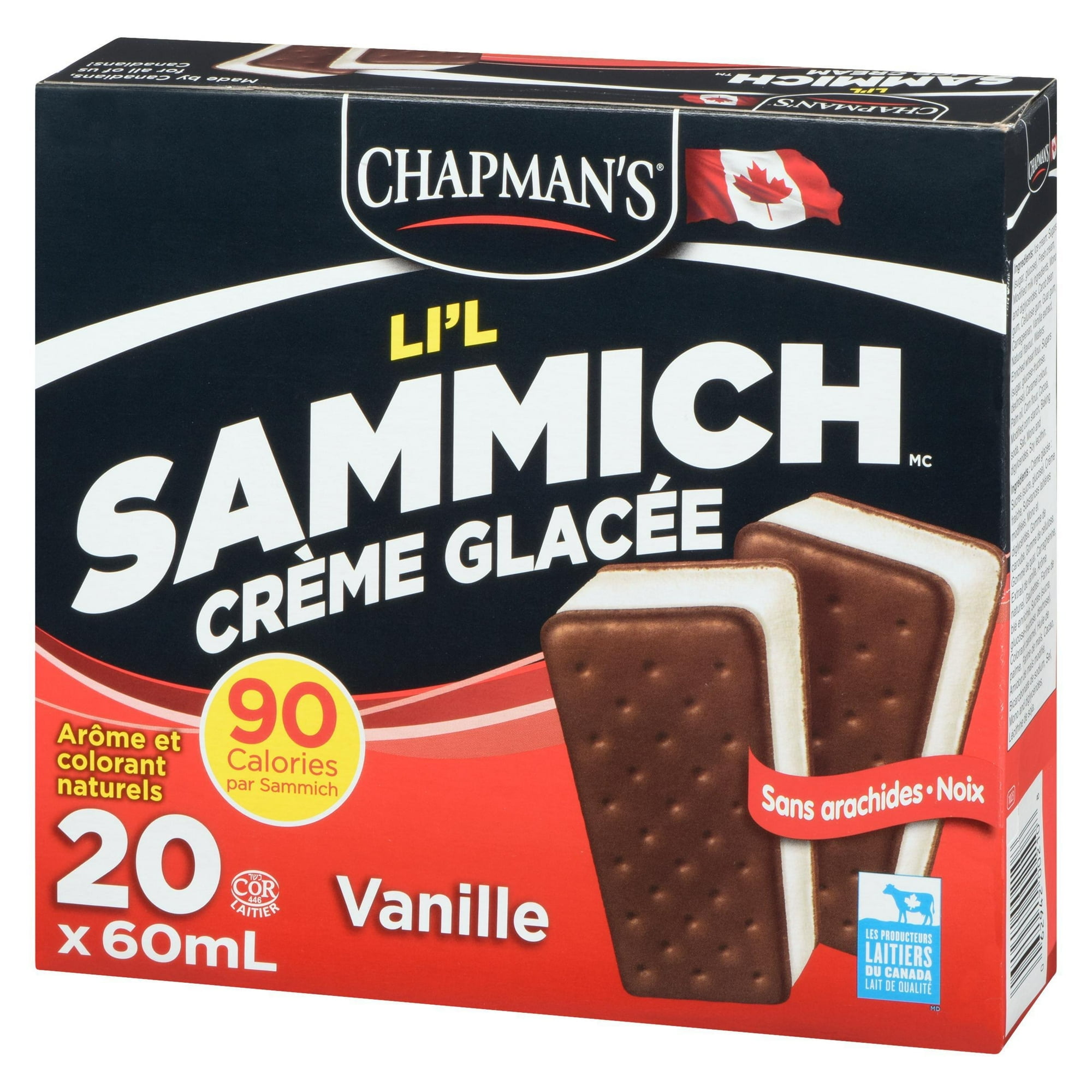 Chapman's Li'l Sammich Vanilla Ice Cream in a Box, 20 x 60mL