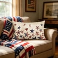 thumbnail image 6 of Antqov 4th of July Throw Pillow Covers 12x20" Patriotic Red White & Blue Stars Pillow Covers Independence Day Soft Cushion Case for Outdoor Home Sofa Couch Bedroom Living Room Decorations, 6 of 6