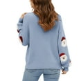 thumbnail image 5 of Winter Sweaters for Women Casual For Long Sleeve Pullover Cute Fuzzy Santa Pattern Crew Neck Loose Sweaters Features: Ugly Christmas Sweaters, 5 of 8