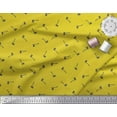 thumbnail image 2 of Soimoi Yellow Japan Crepe Satin Fabric Axe Hardware Print Sewing Fabric Yard 42 Inch Wide, 2 of 3