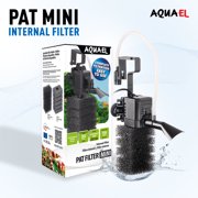Aquael Pat Mini Internal Aquarium Filter for Small Freshwater Fish Tanks, Adjustable Flow Sponge Filter with Aeration Tube, Up to 31 Gallons