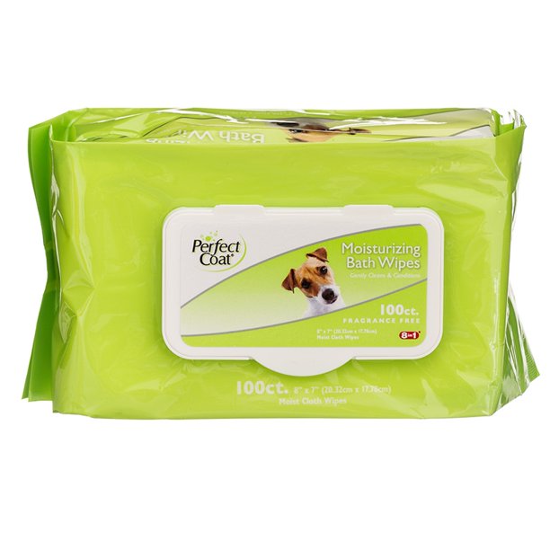 Perfect Coat Moisturizing Bath Wipes for Dogs 100 Pack