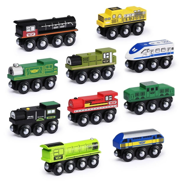 Set de tren de madera | Accesorios SainSmart Jr. 10 piezas magnéticas