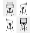 thumbnail image 6 of Pellebant Set of 2 Outdoor Swivel Bar Stools Patio Aluminum Bar Chairs in White, 6 of 8