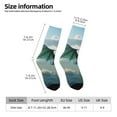 thumbnail image 2 of Haiem Cloud Sky Green Dragon Pattern Crew Socks – Soft & Durable Moisture-wicking Socks, Stay-Up Fit for Business, Work, and Casual Wear Size 5-11, 2 of 6