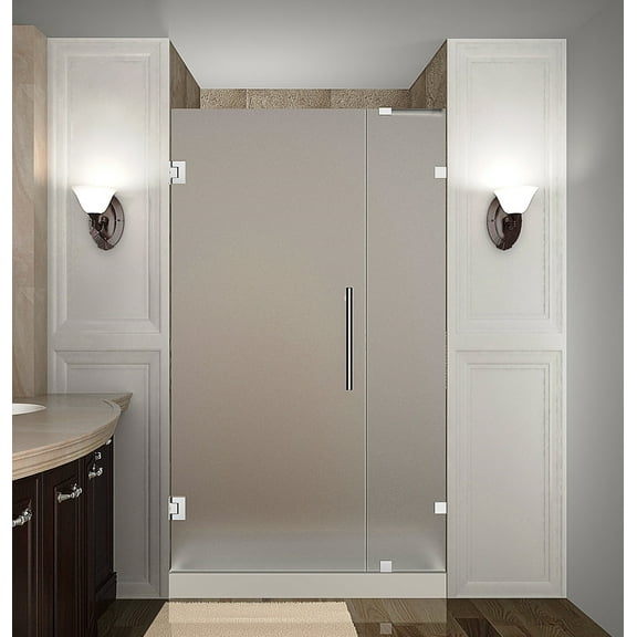 Aston Sdr985f-33-10 Nautis 33" Wide X 72" High Frameless Hinged Shower Door - Chrome